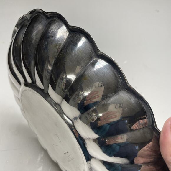 VTG Reed & Barton Fluted Silver Plated Oval Fruit Salad Cookie Serving Platter - Picture 7 of 13